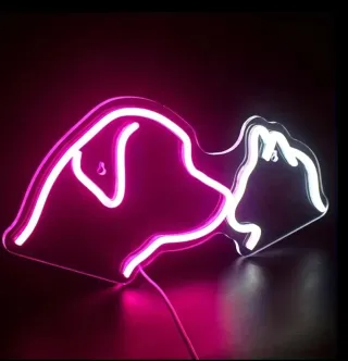 Lampada Neon Led "Cane & Gatto"