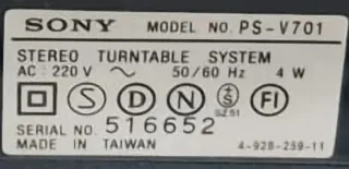 Tocadiscos Sony Negro