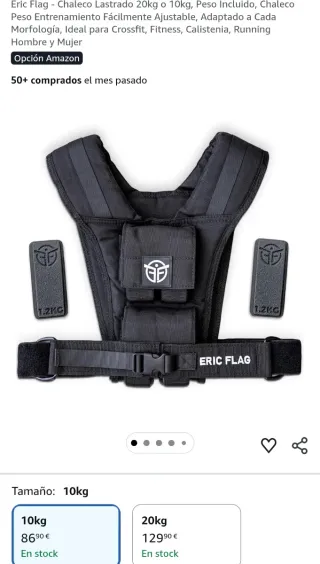 Chaleco Lastrado Eric Flag 10kg