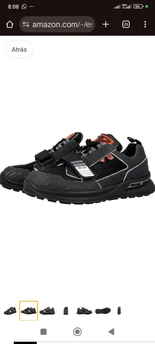 Zapatillas Prada Negras y Naranjas