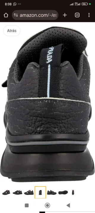 Zapatillas Prada Negras y Naranjas