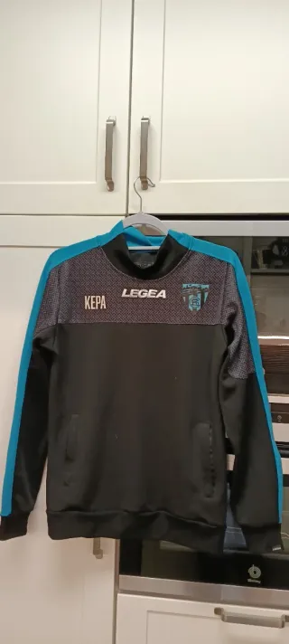Sudadera Legea del River Sestao Negra y Azul