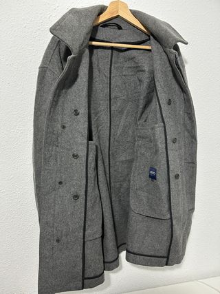 Abrigo Kenzo Gris Talla XL Estilo Vintage