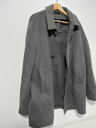 Abrigo Kenzo Gris Talla XL Estilo Vintage