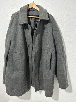 Abrigo Kenzo Gris Talla XL Estilo Vintage