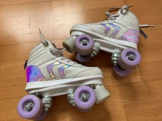 Patines 4 Ruedas Blancos y Lila T34.