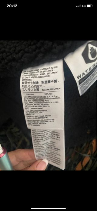 Chaqueta Levis Negra Talla M/38