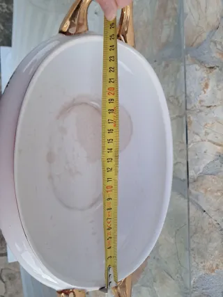 Sopera Vintage Porcelana Dorada