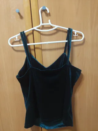 Top terciopelo talla L
