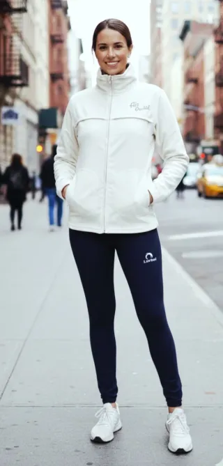 Chaqueta polar IN EXTENSO color blanco roto