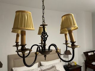 Lámpara de forja tipo araña