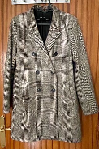 Abrigo fino Zara cuadros