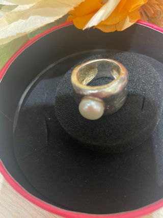 Anillo Tous Duna Perla Plata