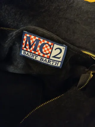 Borsa MC2 Saint Barth nera con frange