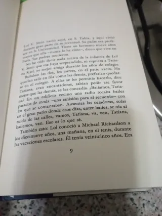 Libro El Arrebato de Lol V. Stein