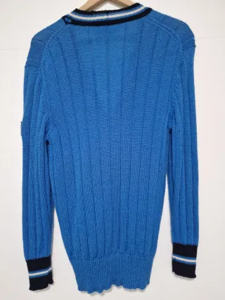 Cárdigan Fila XL 100%  Lana Virgen Azul.