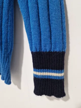 Cárdigan Fila XL 100%  Lana Virgen Azul.