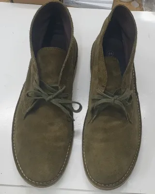 Botas de gamuza verde caña media