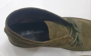 Botas de gamuza verde caña media