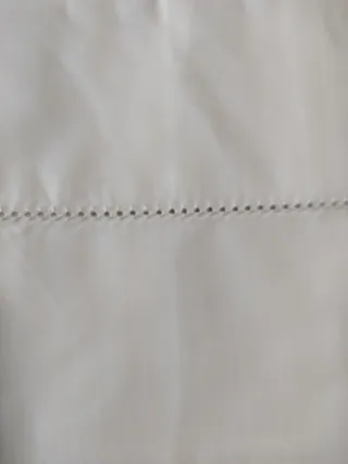 Pareja fundas de almohadas algodón Vainica Beige.