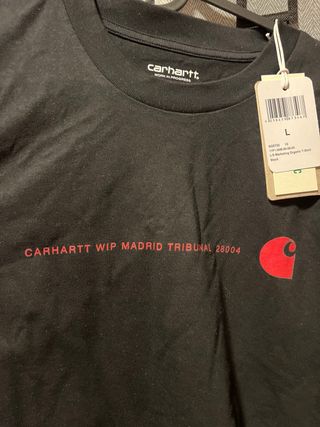 Camiseta Carhartt WIP Madrid Tribunal Negra Talla