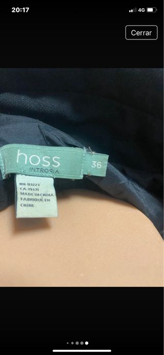 Abrigo Hoss Intropia Negro Talla S/36