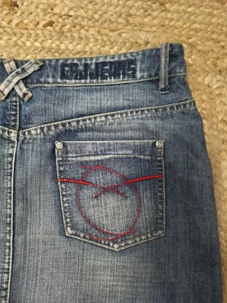 Falda vaquera azul talla 40