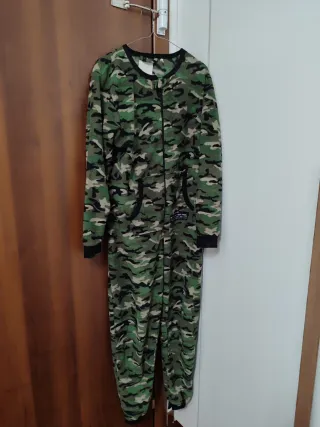 Tuta intera felpata mimetica ragazzo