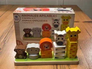 Juego de madera Animales Apilables Mundo Diver