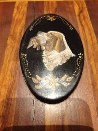 Cigarrera antigua de madera