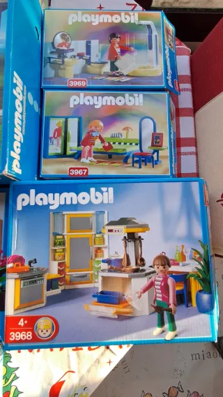 7 Cajas Playmobil vacías antiguas.