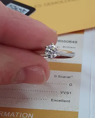 Anillo MOISSANITA 0.5 QUILATES