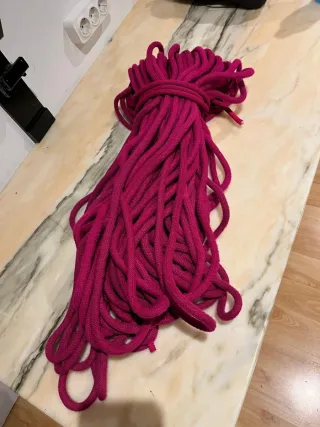 Cuerda de escalada rosa
