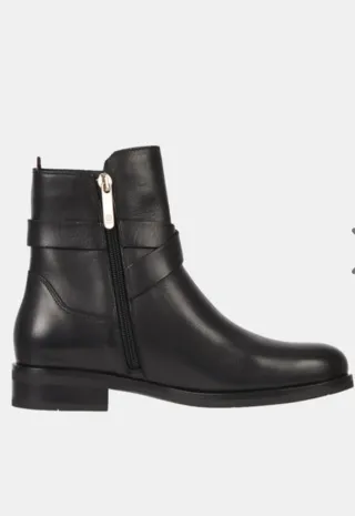 Botines Tommy Hilfiger Piel Negro Mujer