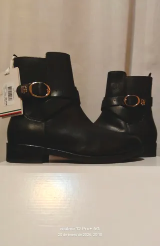 Botines Tommy Hilfiger Piel Negro Mujer
