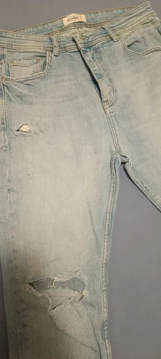 Tejano hombre desgastado azul talla 44