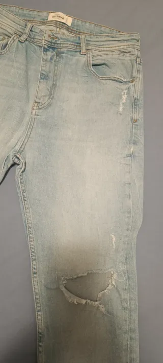 Tejano hombre desgastado azul talla 44