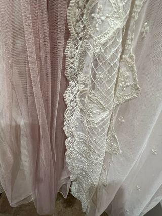 Vestido de comunión rosa y blanco