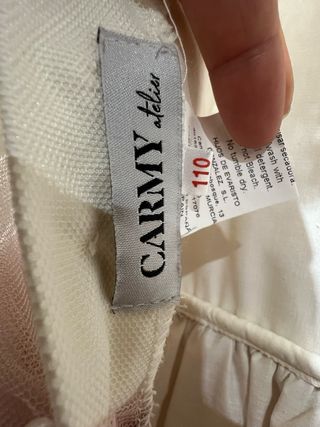 Vestido de comunión rosa y blanco