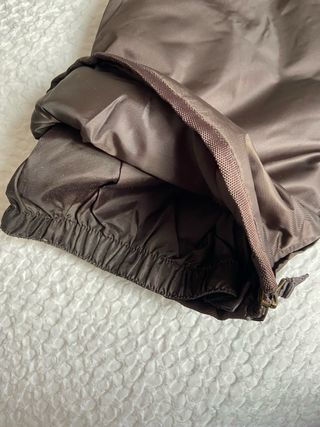 Pantaloncini da sci marroni con stella rosa