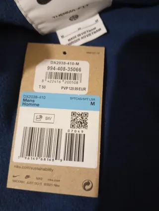 Chaqueta Nike Azul Talla M Nueva