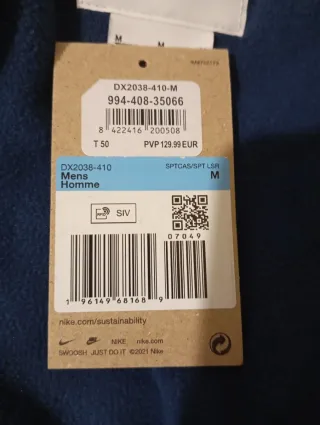 Chaqueta Nike Azul Talla M Nueva