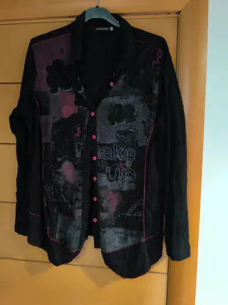 Camiseta estampada manga larga y camisa