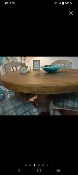 Mesa y 4 sillas roble macizo