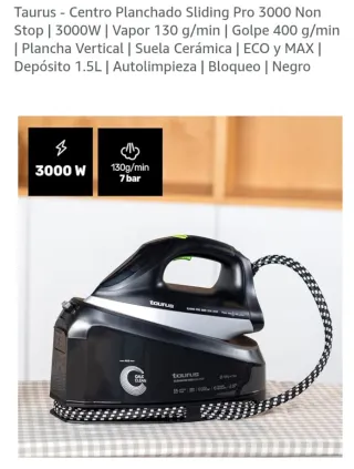 Plancha Taurus Sliding Pro 3000W Negra