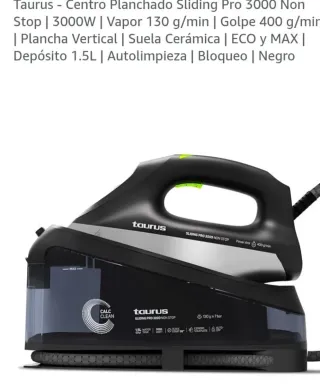 Plancha Taurus Sliding Pro 3000W Negra