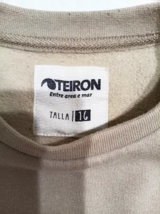 Sudadera niño beige