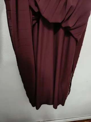 Vestido Zara midi plisado rosa Talla M