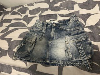 Falda vaquera Bershka azul