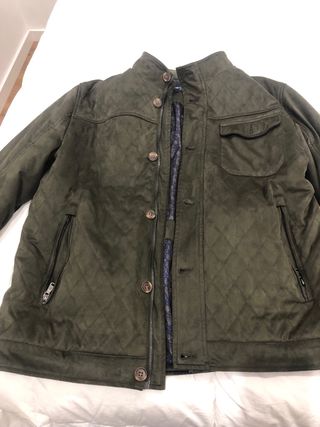 Chaquetón Antelina Verde Talla 56 Roberto Bassi